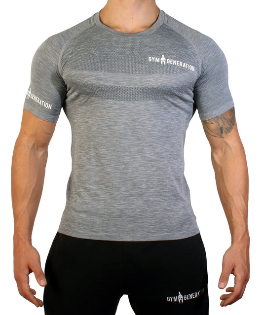 Seamless Fitness Shirt - Frost Grey - Gym Generation®--www.gymgeneration.ch