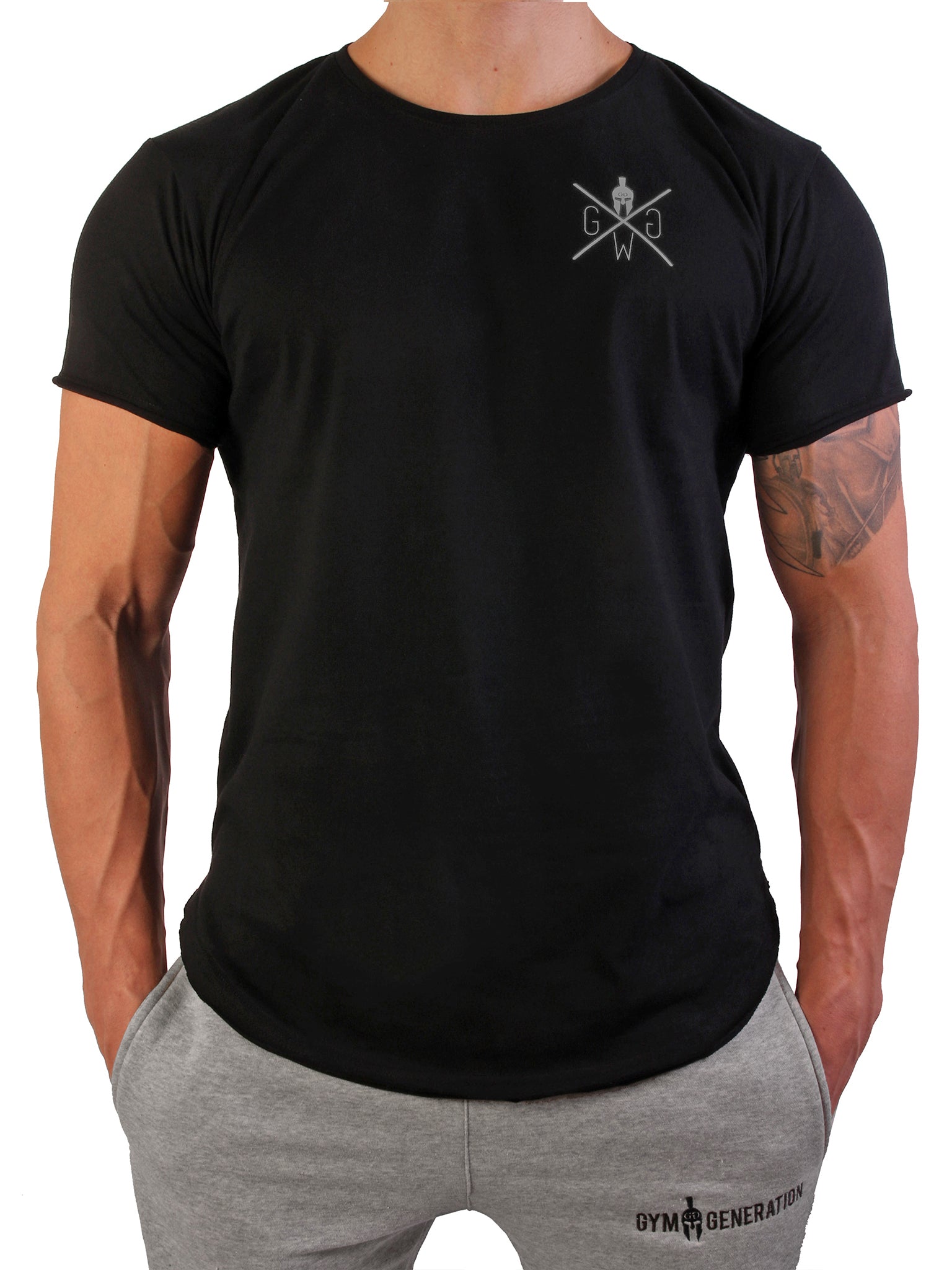 Gym T-Shirt mit Spartaner-Logo – Atmungsaktives und strapazierfähiges Fitness Shirt für Herren, inspiriert von der antiken Kriegerkultur.