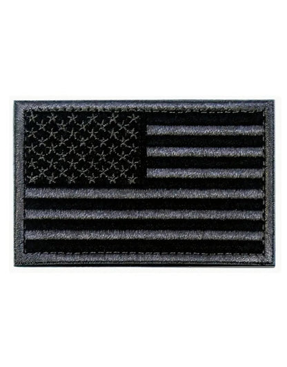 USA Flagge Patch in Silber – edles und hochwertig verarbeitetes Design, ideal für Kleidung, Taschen und Ausrüstung mit einem patriotischen Touch.