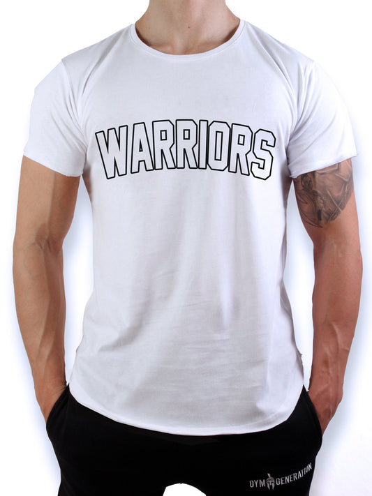 "Warriors" College T-Shirt - Weiss - Gym Generation®--www.gymgeneration.ch
